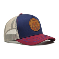 Gorras Deportivas Personalizadas al por Mayor, Modelo Snapshot 112, de Malla, con Logotipo Grabado en Cuero, de 5 Paneles, para Hombre