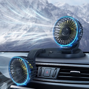 Origin Factory Dual <b>Headed</b> 12v Car <b>Fan</b> 24 Volt <b>Fan</b> Car Accessories for Vehicle Truck air Cooling Universal Usb <b>Fan</b> F410 - Product Image 2