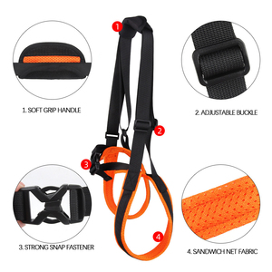 ชุดสายจูงสุนัขแบบพับเก็บได้ชุดสายจูงฝึกสไตล์การ์ตูนแบบเรียบง่ายทำจากโพลีเอสเตอร์ที่ทนทานกระดุมโดยตรง - Product Image 2