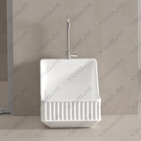 YINGJIE Wudumate lavabo main rectangulaire art lavabo évier musulman wudu évier musulman Wudu lave-pieds bassin