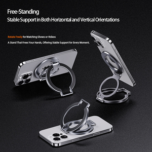 Support de télé<span class=keywords><strong>phone</strong></span> magnétique Boneruy T15S avec rotation à double roulement, pliable, en alliage d'aluminium, pour bureau, voiture, salle de sport, stable - Product Image 3