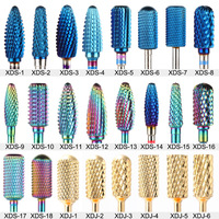 Kits de perceuse à ongles en carbure, 10 pièces/ensemble, fraise en céramique, mèches de perceuse à ongles, forets à ongles en carbure