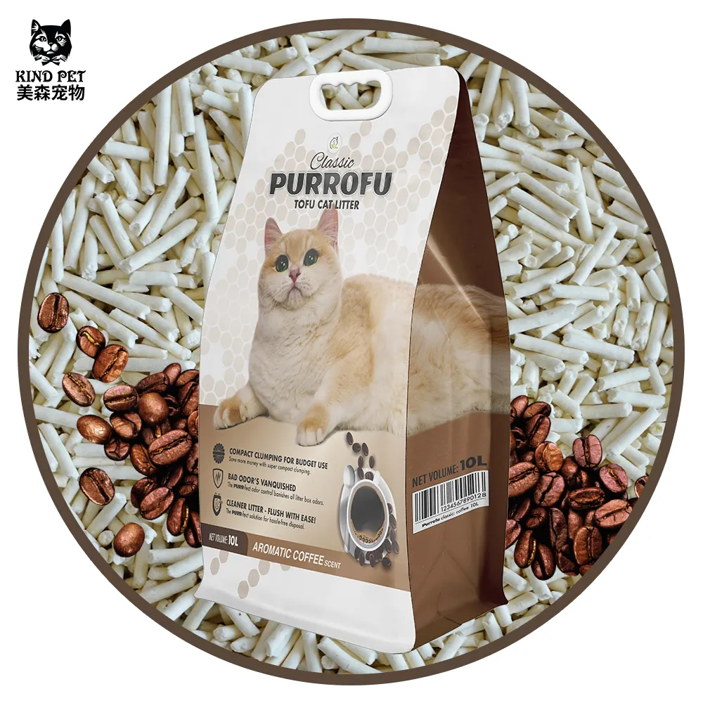 人気の猫砂メーカー工場OEMプレミアム強力凝集豆腐顆粒アリーナパラガトス猫砂