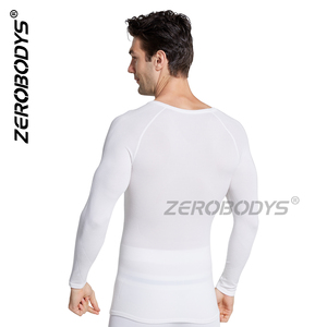 ZEROBODYS W017 <span class=keywords><strong>Sous</strong></span>-<span class=keywords><strong>v</strong></span>êtements thermiques sans couture à compression, <span class=keywords><strong>col</strong></span> en <span class=keywords><strong>V</strong></span>, amincissants, caleçons longs pour hommes - Product Image 6