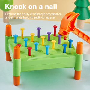Enfants coloré <span class=keywords><strong>marteau</strong></span> ongles jouets Montessori motricité fine <span class=keywords><strong>jeu</strong></span> éducatif Cognition sensorielle pour enfants en plastique - Product Image 3