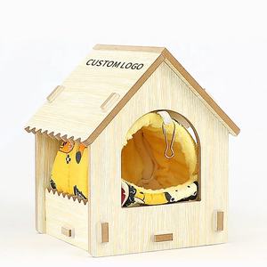 Usine en gros enfants bricolage en bois maison d'oiseau Graffiti ensemble extérieur jardin décoration suspendu en bois <span class=keywords><strong>cage</strong></span> à oiseaux - Product Image 3