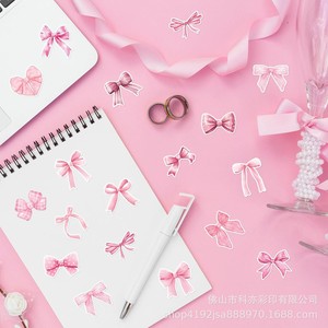 Pegatinas de Lazo Rosa de 2.5cm, 500 Unidades/Rollo, Etiquetas Redondas Autoadhesivas de Papel Cobre para Sellado de Cajas de Regalo y Decoración - Product Image 4