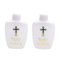 Lotion de parfum avec motif catholique, en plastique, 1 pièce, bouteille d'eau saint de pâques, estampage à chaud, pour services religieux
