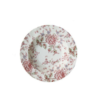 assiette à soupe rose