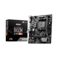 Tarjeta Madre B450M-A Pro Max II Micro-ATX AMD 5000/4000/3000/2000/1000 AM4 DDR4 64GB Boost 4133+MHz/OC PCIe 3.0 Integrada
