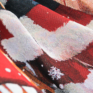 Custom Jacquard Geweven Kerst Santa Claus Winter Wandtapijt Deken - Product Image 4