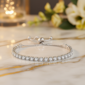 Xl1287 Bracciale Tennis da Donna in Argento 925 con Cristalli e Strass, Gioiello Classico per Uso Quotidiano - Product Image 2