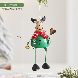 Pendenti per bambole di ferro di Natale che appendono decorazioni per albero <span class=keywords><strong>e</strong></span> centro commerciale in metallo oggetti di scena per la disposizione dell'atmosfera artigianale - Product Image 5