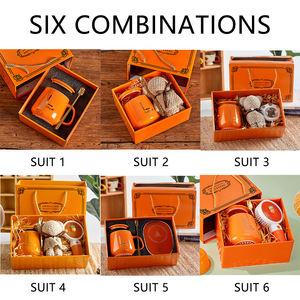 Modernes, Schlichtes Design: Personalisierbare Keramik-Wasserbecher mit Deckel, Hochzeits- und Party-Souvenir-Set, Geschenkbox, Eröffnungsgeschenk für Gäste - Product Image 3