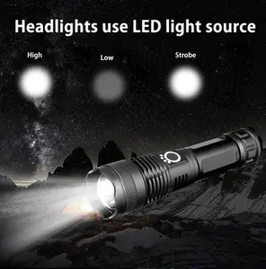 Hotsale Zoom Torch Light 10W High Power LED Bulb Rechargeable Flashlight Lantern