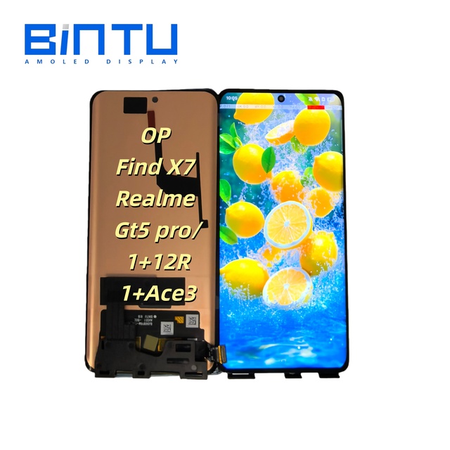 BINTU Mobile Phone LCD Touch Screen Digitizer Assembly Replacement Display for oppo Find X7 Realme Gt5 Pro 1+12R 1+Ace3