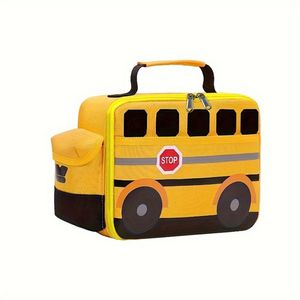 Sac isotherme portable pour enfants, imprimé animaux mignons, imperméable, isolé, en polyester, pour l'extérieur, 15L - Product Image 1