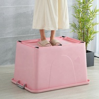 6,5 litres - 156 litres, couleurs unies et transparentes, bacs de rangement en plastique, organisation de la maison, boîtes de rangement, 13 tailles