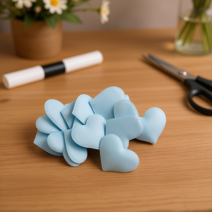 Coriandoli a Forma di Cuore in Tessuto Ilan 3mm 15pz Decorativi per Artigianato - Product Image 2