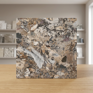 Carreaux de sol en céramique effet terrazzo marbre 12x12 pouces, finition brillante ou mate, qualité export, design pour salle de bain - Product Image 5