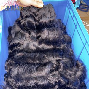 Wave naturale extension capelli umani all'ingrosso fabbrica cuticola 100% allineata capelli vergini birmano ricci vietnamiti - Product Image 1