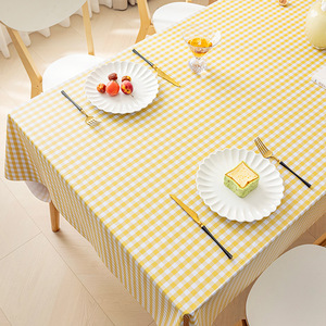 Mantel de PVC a Cuadros, Rectangular, para Uso Doméstico, Impermeable, Resistente al Aceite, con Patrón de Cuadrícula Impresa, para Cubrir la Mesa de Comedor - Product Image 2