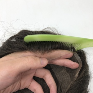 Au personnalisé vente en gros unité de système de remplacement remy cheveux perruque pour <span class=keywords><strong>les</strong></span> hommes Frontal Lace OCT homme toupeer - Product Image 3