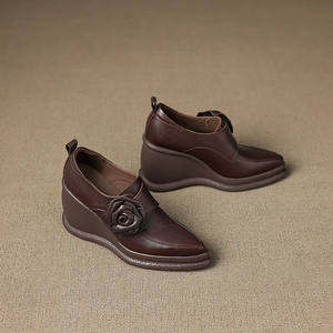 Zapatos de Cuero Sólido Retro de Tacón Alto, Impermeables, Duraderos, Antideslizantes y a la Moda, con Base de Esponja y Correa - Product Image 2