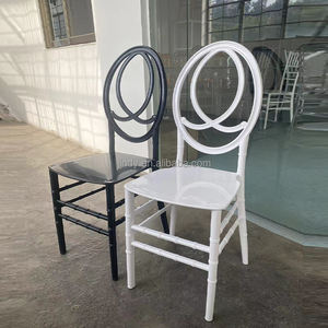 Silla <span class=keywords><strong>de</strong></span> Plástico con Respaldo Cruzado para Interiores y Exteriores, Silla Apilable <span class=keywords><strong>de</strong></span> Madera para Hotel, Banquetes y Bodas - Product Image 5