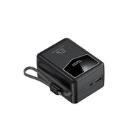 Pengisi Daya Magnetik Dual-Line Terintegrasi PD225 22.5W Terlaris dengan Kabel Data & Tali Gantungan Terpasang, Kapasitas Besar 30000mAh