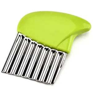 Crinkle cắt thép không gỉ Chopper khoai tây cắt Máy xay cà rốt chip Rau Crinkle lượn sóng Chopper Hướng dẫn sử dụng chiên <span class=keywords><strong>Slicer</strong></span> - Product Image 1