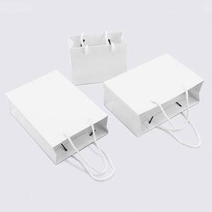 Classic White Cardboard Gift <b>Bag</b> Multi-Purpose Portable Paper <b>Bag</b> for Holiday and Birthday Presents - Product Image 3