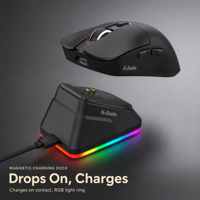 K Snake X11Pro Mouse Gaming Nirkabel Ringan Tri Mode Bluetooth 2.4G Kabel RGB Dock Pengisian Daya Magnetik 12000DPI untuk PC Tablet