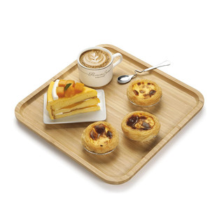 Plateau de service rectangulaire en bambou de style japonais, plateau à gâteau, à pain, à thé en bois massif, design simple, pour usage domestique - Product Image 5