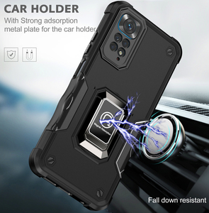 Pour Xiaomi Redmi 14C 10C 9C A1 9A Poco X4 M4 Pro Note <span class=keywords><strong>11</strong></span> 13 12 Pro <span class=keywords><strong>coque</strong></span> de téléphone antichoc <span class=keywords><strong>antidérapante</strong></span> avec support d'anneau magnétique - Product Image 4