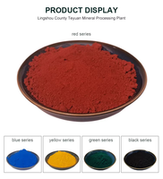 Pigments Oxyde de Fer Pigments Rouge Noir Jaune Bleu Vert Multicolores pour Béton Ciment et Peinture de Construction Pigment