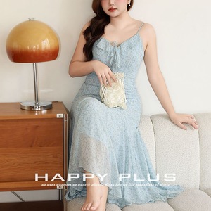 รันฉีชุดเดรสยาวลายดอกไม้สไตล์เมอร์เมด สายเดี่ยว ช่วงเอวธรรมชาติ ลายพิมพ์สีฟ้า ชุดเดรสสำหรับวันหยุด สไตล์ลำลองสำหรับผู้หญิง N8894 - Product Image 4