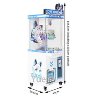 Jouet de Machine de poupée en peluche porte-bonheur à pièces 220V/110V pince à prix cadeau pinces à griffes en métal poussoir d'amusement pour les enfants