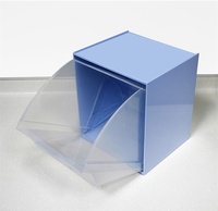 Wandmontierte Neigbare Kunststoff-Aufbewahrungsboxen Dental Flip Bin Organizer Stapelbare Offene Aufbewahrungsboxen für Kleinteile Medizinisch