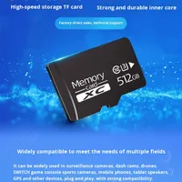 Kartu Memori TF Hitam 512GB Kelas 10 U3 untuk Kamera Pengawas & Kamera Olahraga