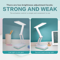 Lampe de bureau LED portable rechargeable Howlighting, pliable, haute luminosité, réglable, moderne, en plastique, tactile, pour la protection des yeux