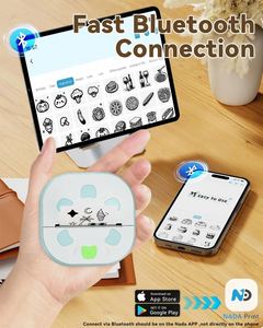 Portable Mini Thermal Sticker Printer for 57mm 20mm/s Speed 3 Rolls Inkless Paper for Meeting and Note Taking Printing - Product Image 4