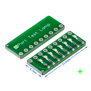 Lámpara indicadora LED de 8 segmentos para prueba de puertos, con efecto de agua corriente, colores rojo, verde y azul opcionales - Product Image 1