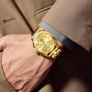 Olevs 3666, reloj de cuarzo de moda para hombre, esfera con números arábigos, escala dual, 30M, manecillas luminosas impermeables, visualización de fecha y semana - Product Image 2