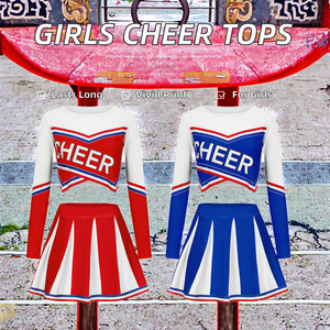 Tops Ajustados para Niñas BAIGE 2024, Uniformes de Animadoras de Alta Calidad al por Mayor, Impresión Digital, 100% Poliéster - Product Image 2