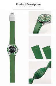 Bracelet en caoutchouc fluoré CTS FKM 16mm 18mm 19mm 20mm 21mm 22mm à dégagement rapide, étanche, adaptable en taille - Product Image 5
