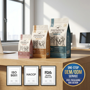 Fabricant d'aliments secs <span class=keywords><strong>pour</strong></span> animaux de compagnie avec support OEM/ODM, faible MOQ (1 tonne), livraison rapide en 15 jours, conception gratuite, certifié FDA, aliments riches en protéines <span class=keywords><strong>pour</strong></span> chiens et chats - Product Image 6