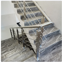 Balustrades et mains courantes modernes pour hôtels, barre transversale en acier inoxydable avec finition satinée polie pour rampes d'escalier