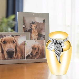 Kanatlı Alüminyum Alaşımlı Evcil Hayvan Urnesi, Kedi ve Köpek Külleri için Kişiselleştirilmiş Evcil Hayvan Anma Urnesi - Product Image 5
