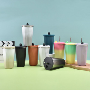 Vaso Térmico de Acero Inoxidable con Pajita de Diamante, Gran Capacidad, Aislamiento, Ecológico, para Camping, Verano, Coche, Café - Product Image 6